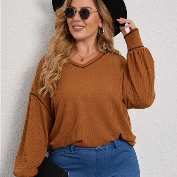 Tops - 🔥2for$25🔥Waffle knit  drop shoulder top
